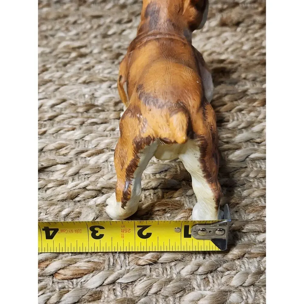 Andrea by Sadek Porcelain Brown White Bulldog Figurine Shelf Tabletop Decor